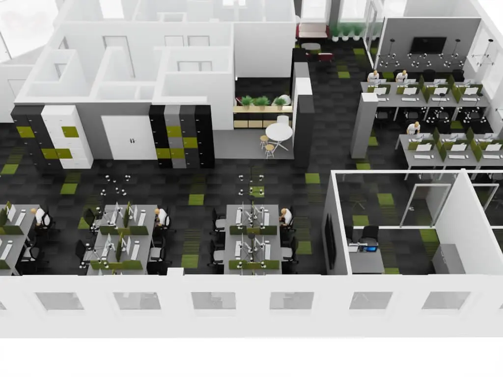 Mid Size office design & 3D visuals 3