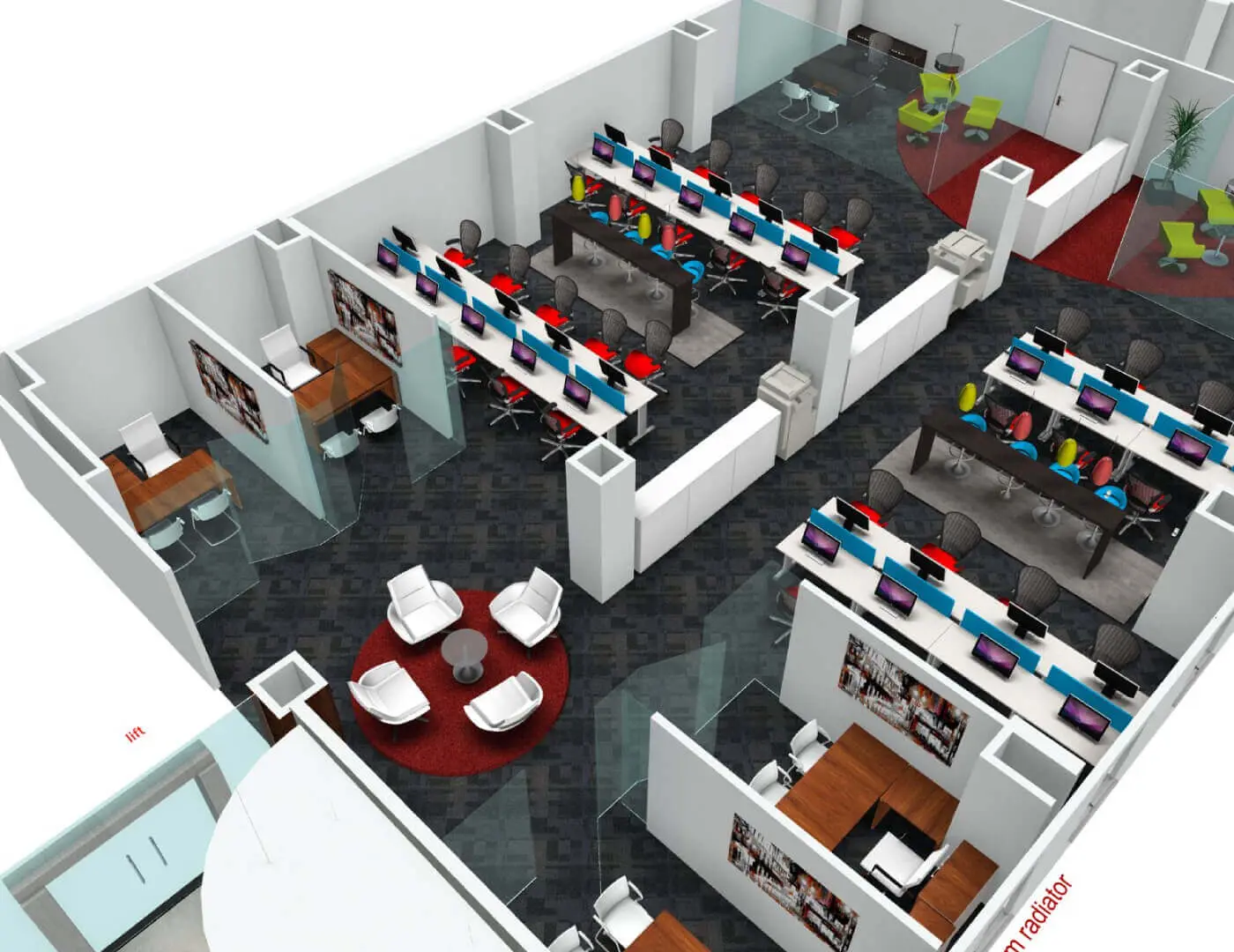 Mid Size office design & 3D visuals 9