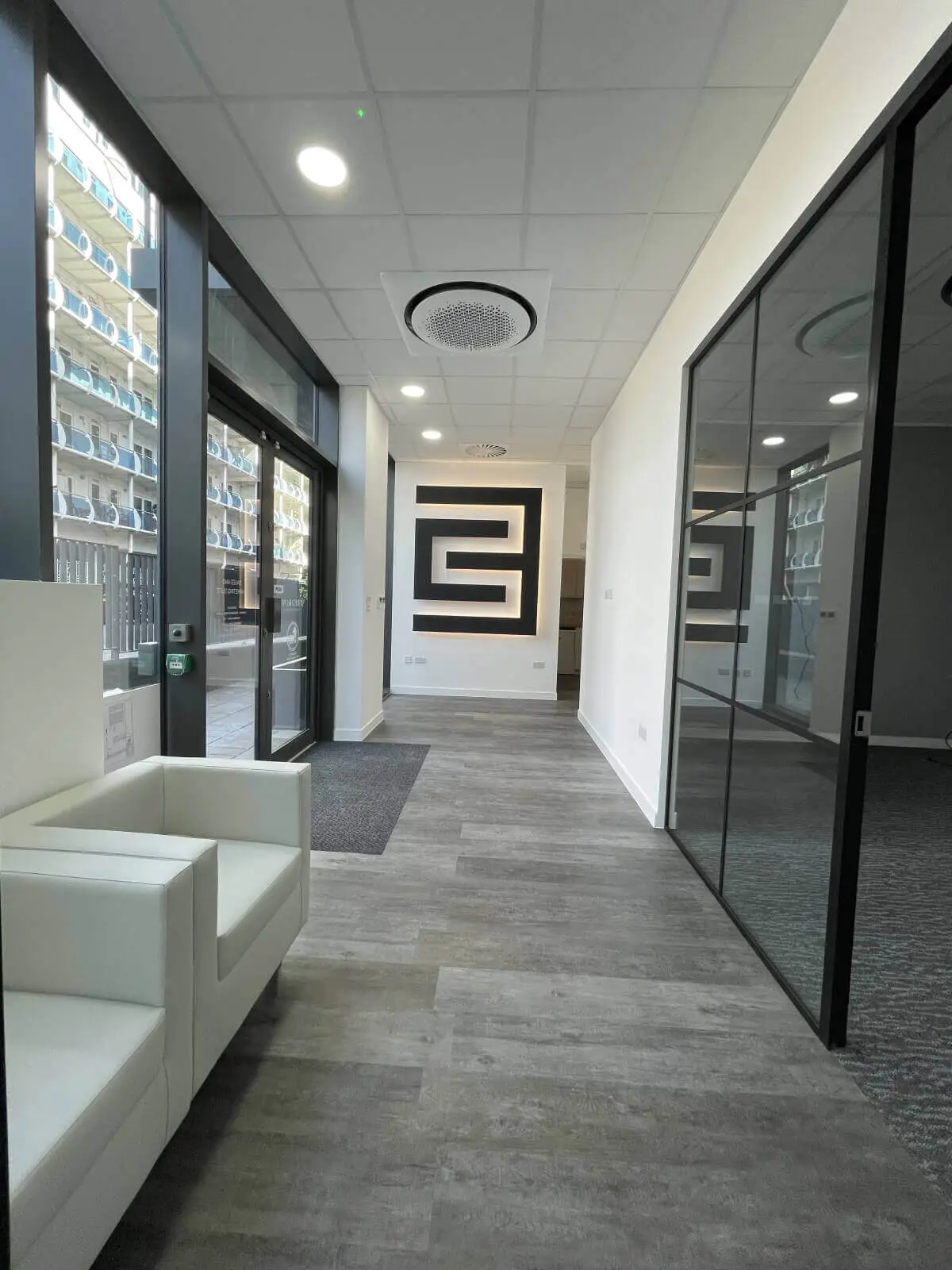 Office space design with Crittall Style Glass Partitions Screen Office space design with Crittall Style Glass Partitions Screen