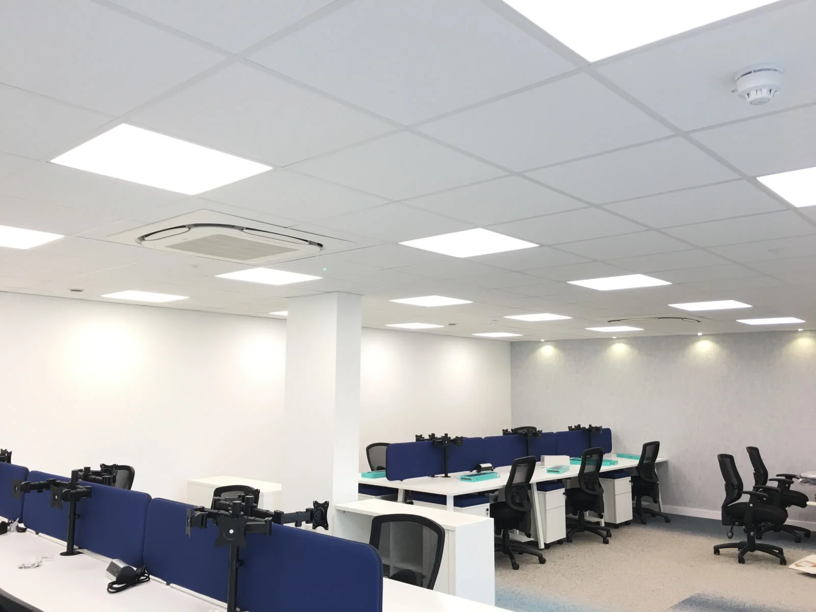 Office space with suspended grid ceiling 3