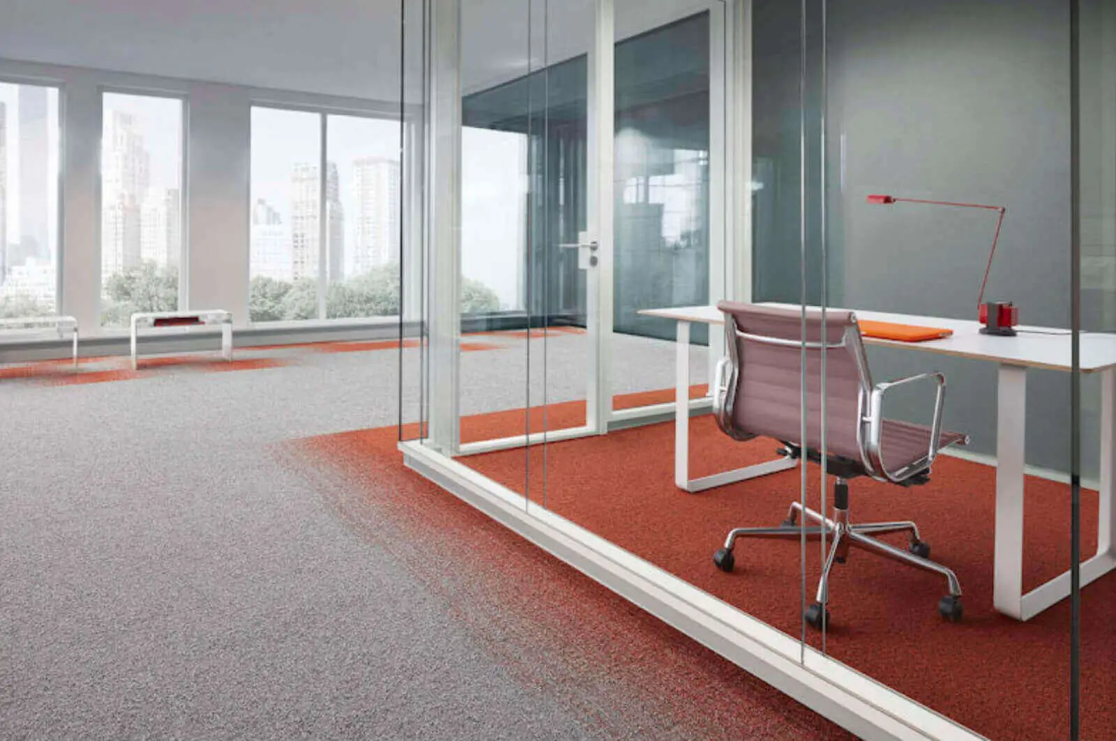 Office space with Carpet Tile Flooring 9