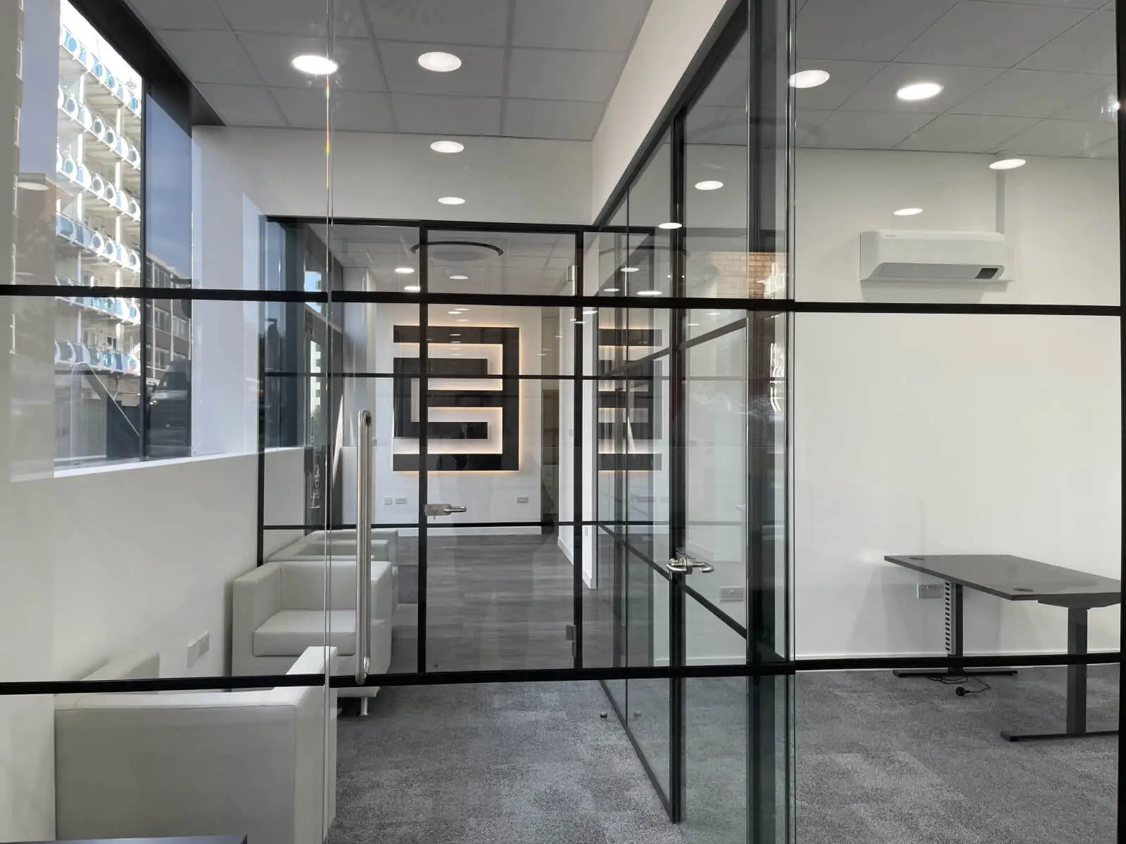 Office space design with Crittall Style Glass Partitions Screen 12