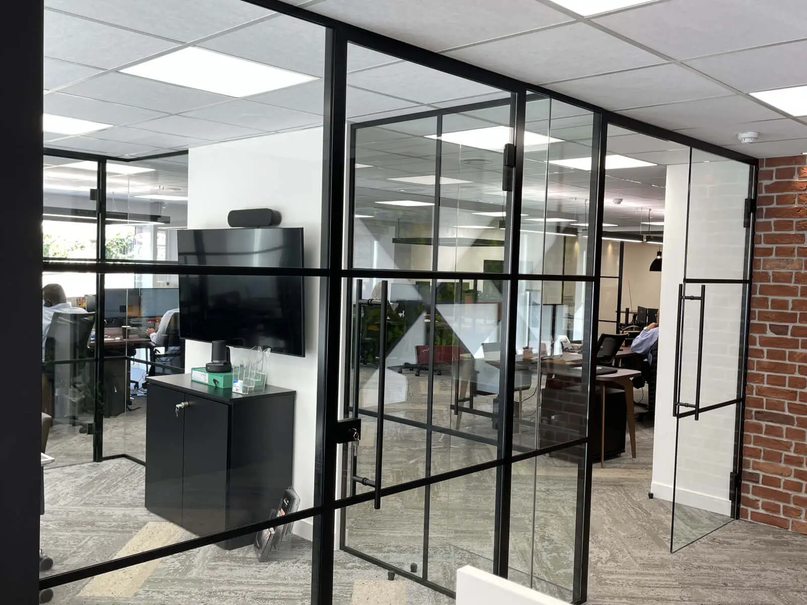 Office space design with Crittall Style Glass Partitions Screen 13