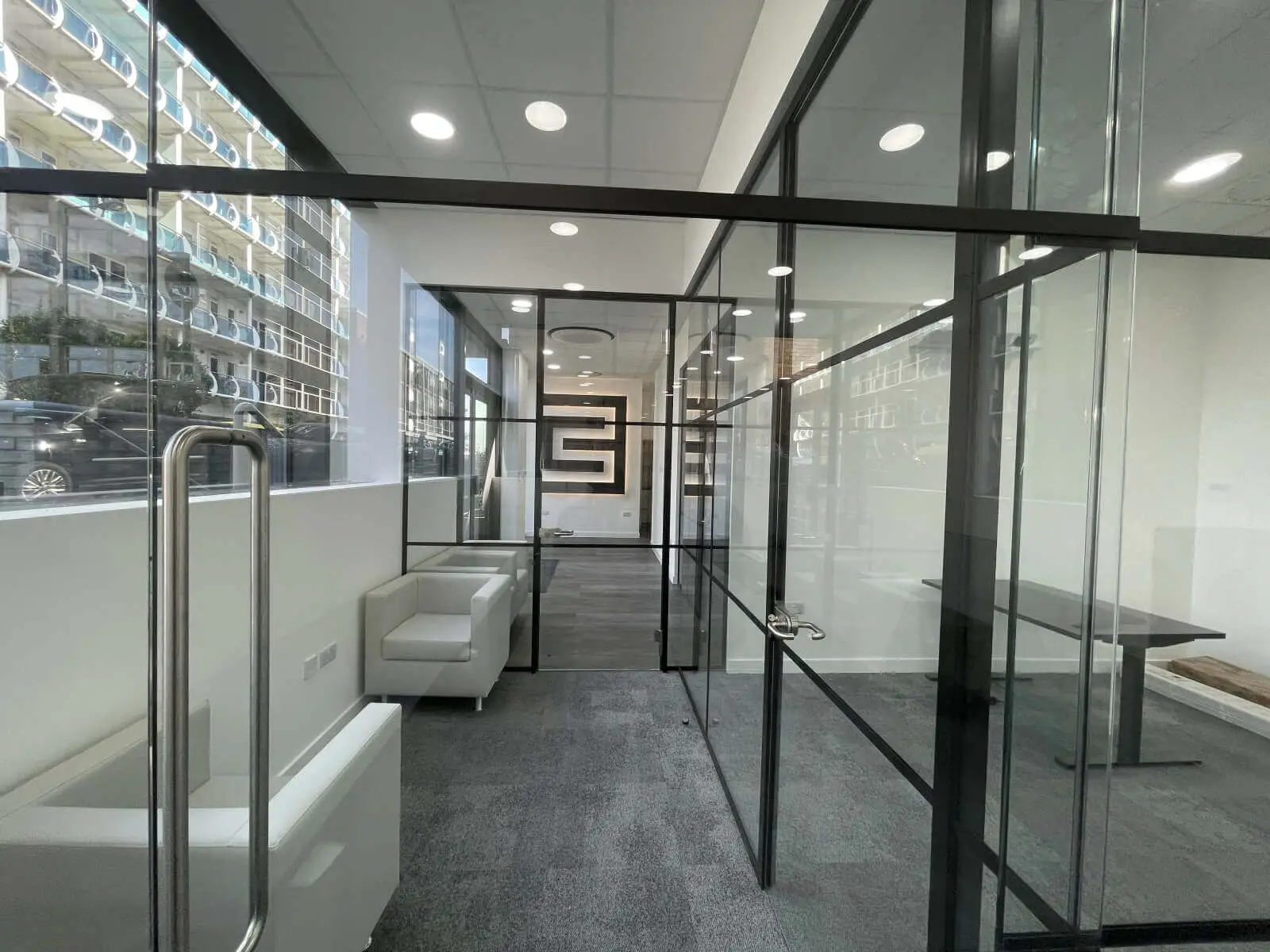 Office space design with Crittall Style Glass Partitions Screen 16