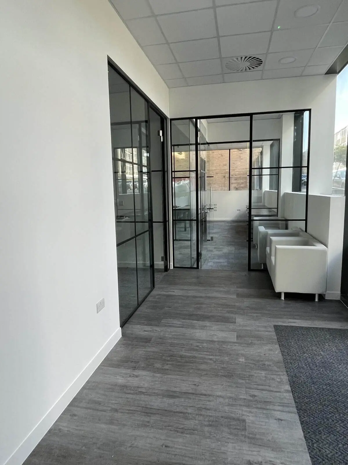 Office space design with Crittall Style Glass Partitions Screen 5