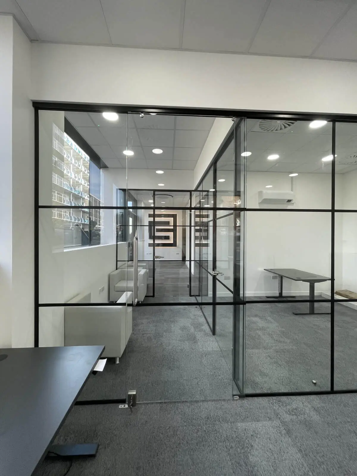 Office space design with Crittall Style Glass Partitions Screen 6