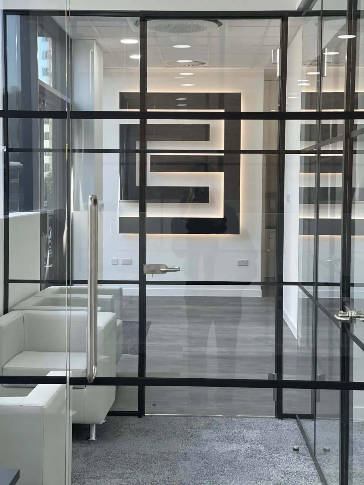 Office space design with Crittall Style Glass Partitions Screen 8