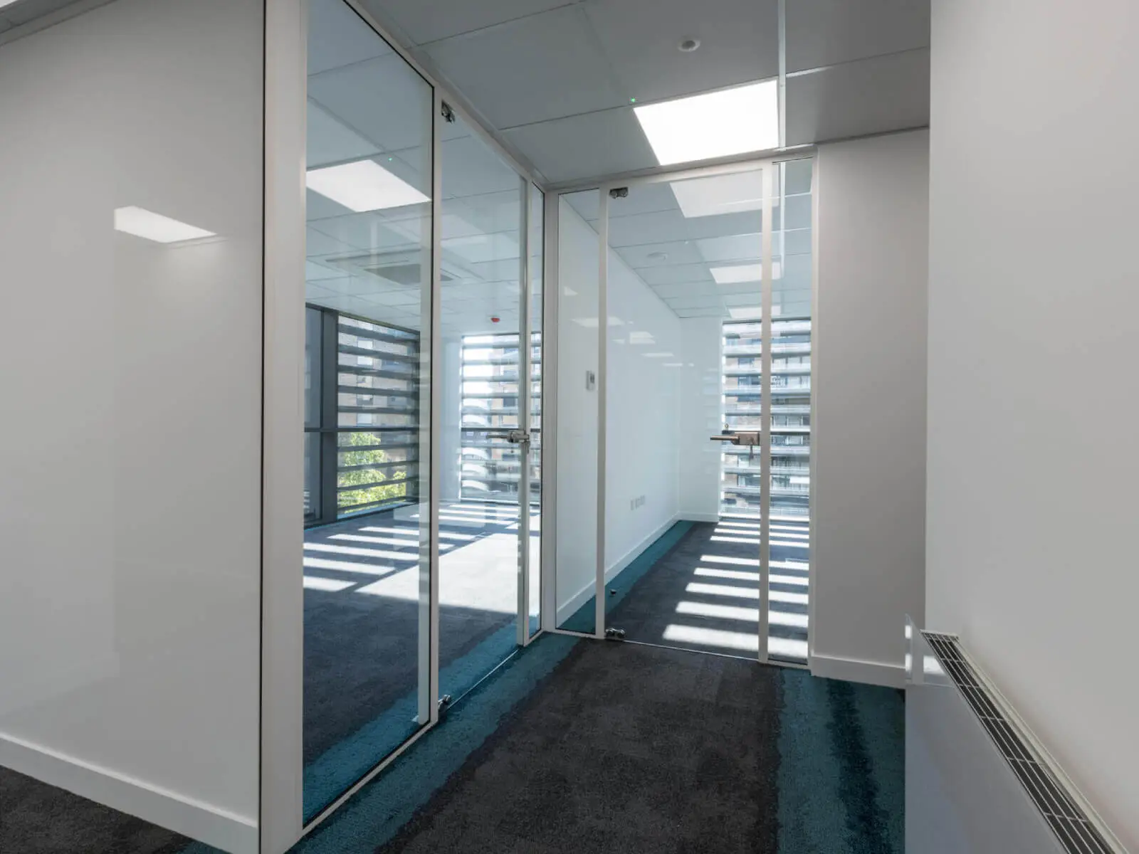 Office space design with Framed Glass Door Partitions Screen 2