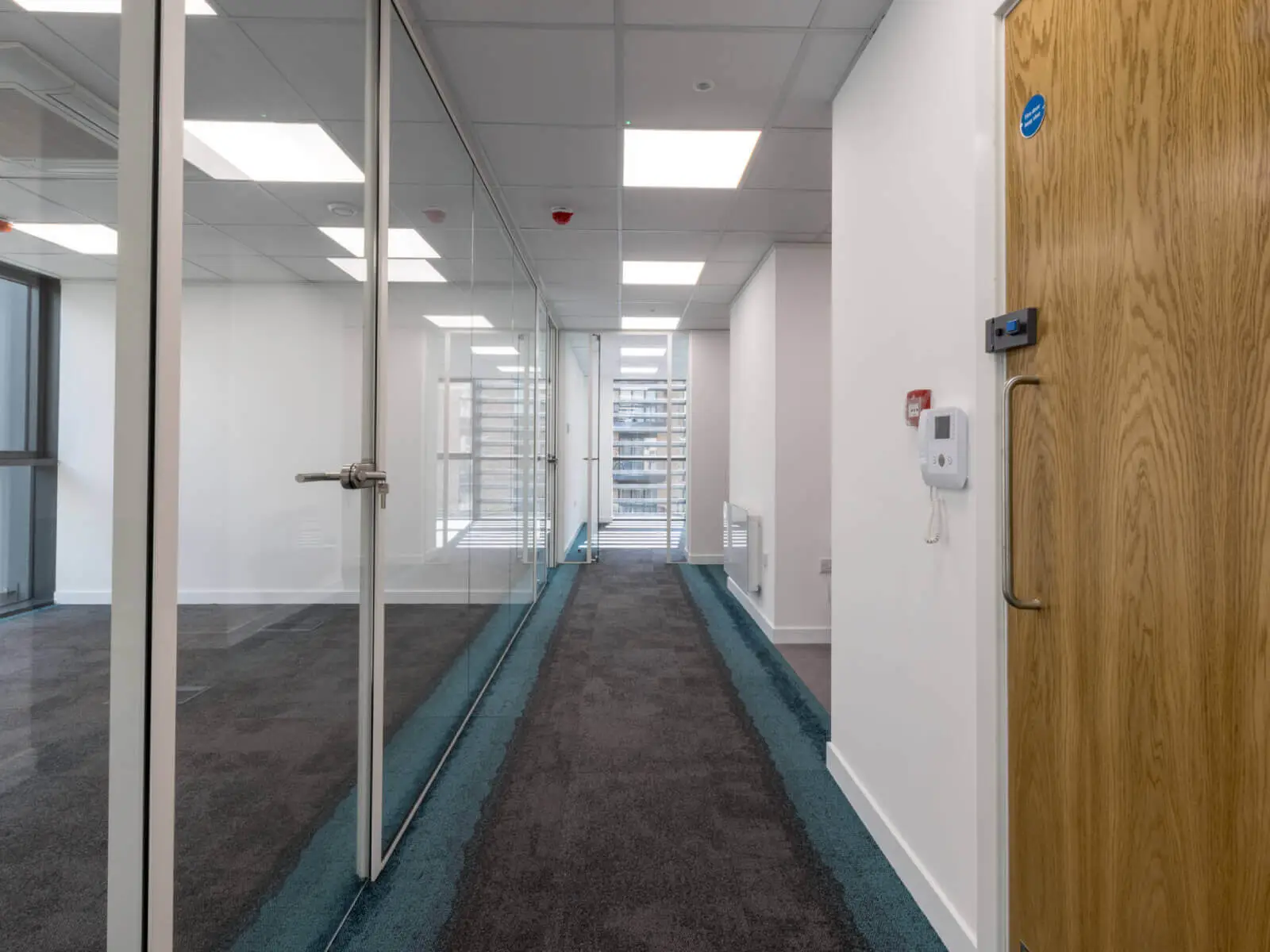 Office space design with Framed Glass Door Partitions Screen 7