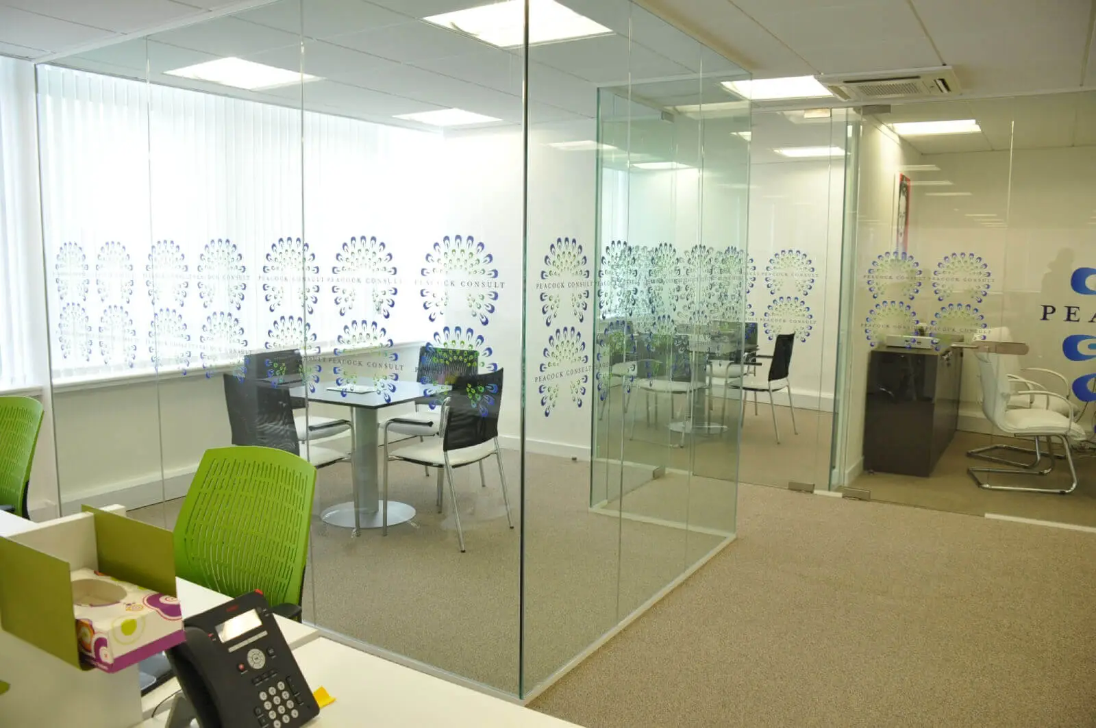 Office space design with Frameless Glass Partitions Screen 11