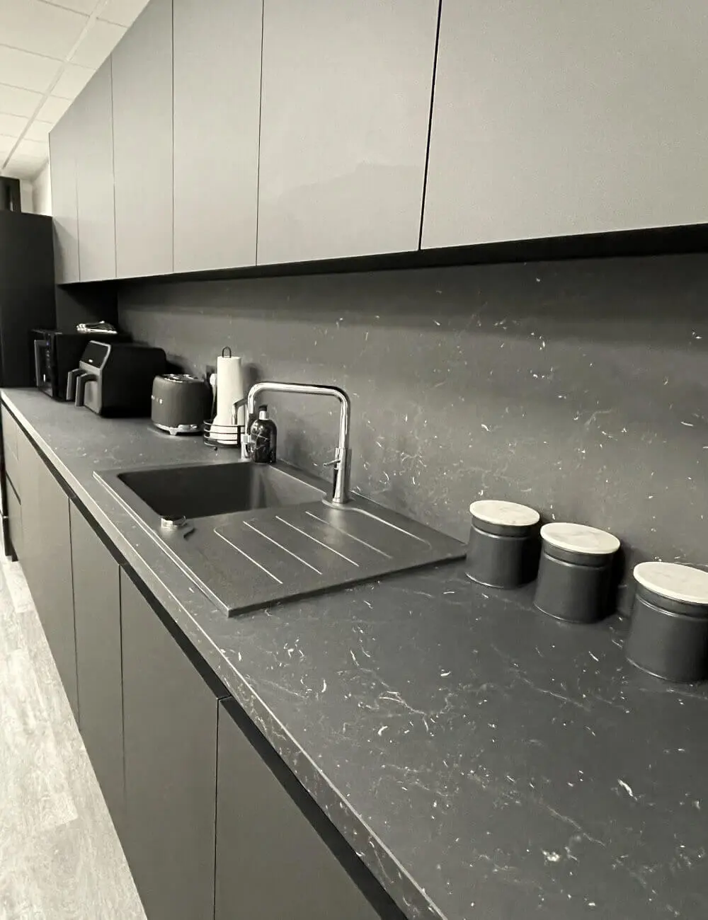 Designer black splash backs